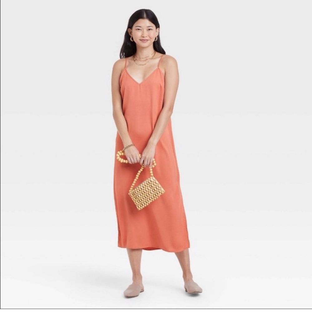 Women's Slip Dress - A New Day™ Orange